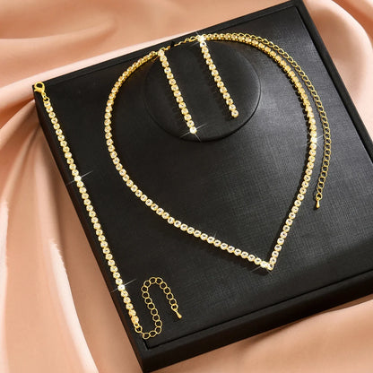 Necklace Earrings Bracelet Women’s Jewelry Set