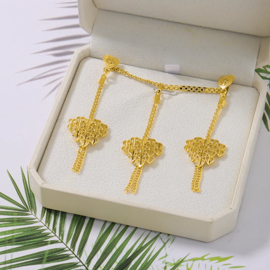 Floral Necklace Earrings Bridal Jewelry Set