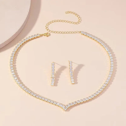 3-Piece Bridal Jewelry Set – Necklace, Earrings, and Ring