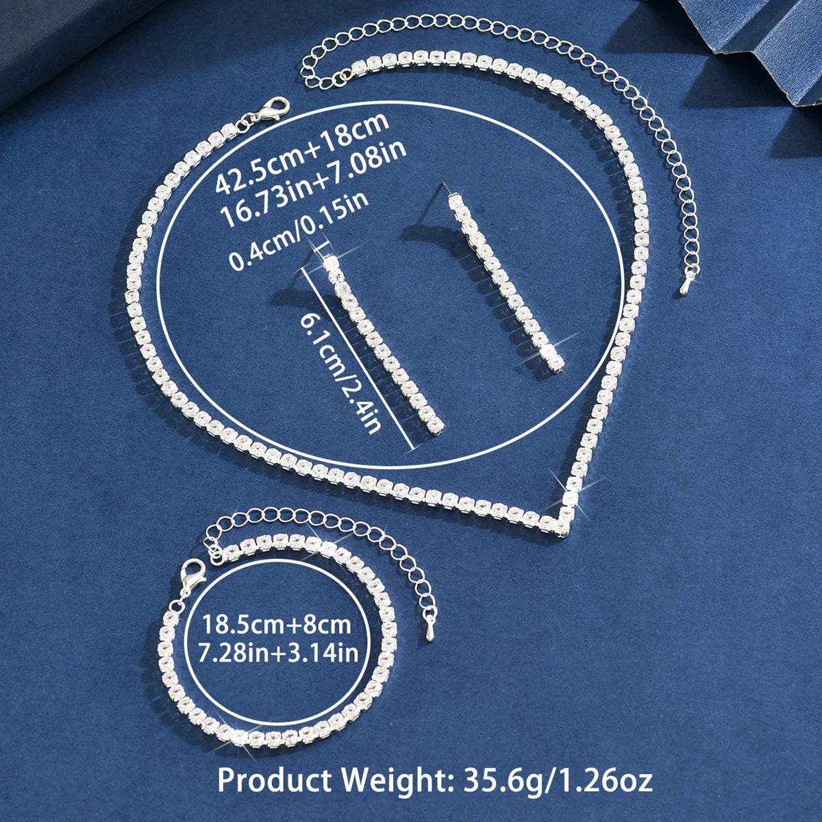 Necklace Earrings Bracelet Women’s Jewelry Set