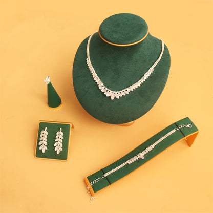 Luxury Wedding Rhinestone Jewelry Set