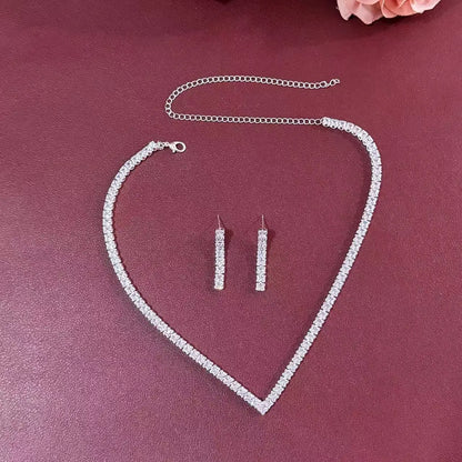 3-Piece Bridal Jewelry Set – Necklace, Earrings, and Ring