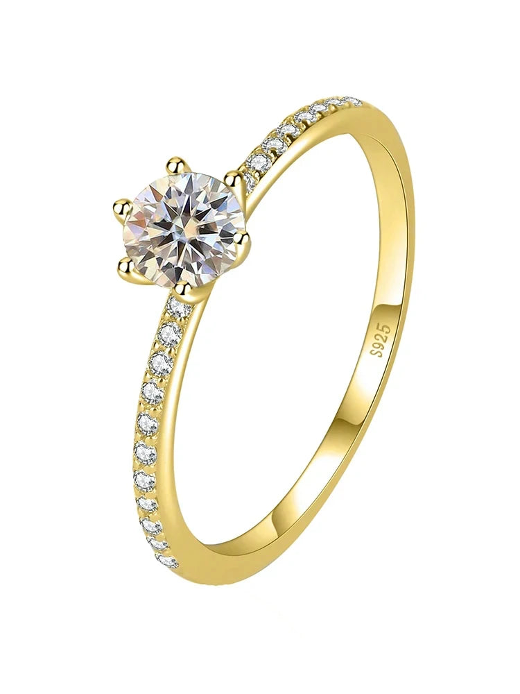 Classic Zircon Engagement Ring Women