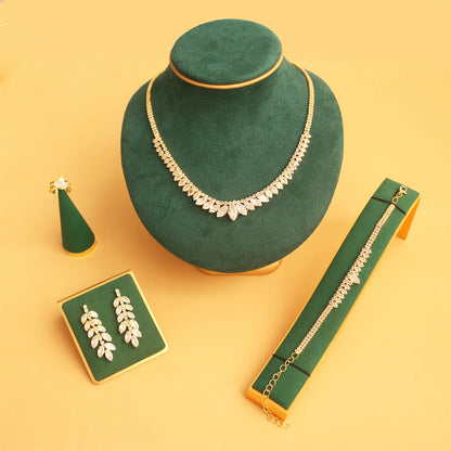 Luxury Wedding Rhinestone Jewelry Set