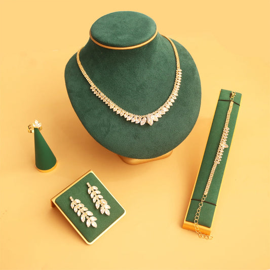 Luxury Wedding Rhinestone Jewelry Set